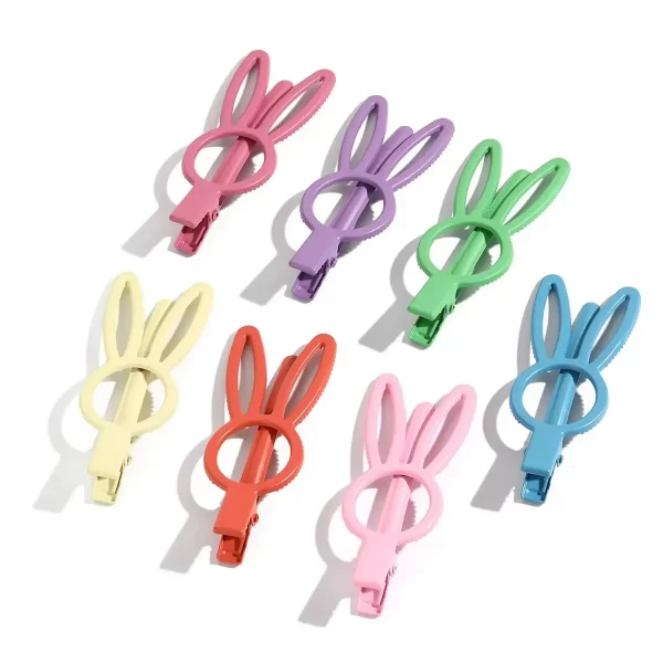 7pcs Matte Hair Clip Cute Rabbit Hairpins Non Slip Hair Barrettes Alligator Colorful Clips for Thick Hair Accessories for Gifts - Image 7
