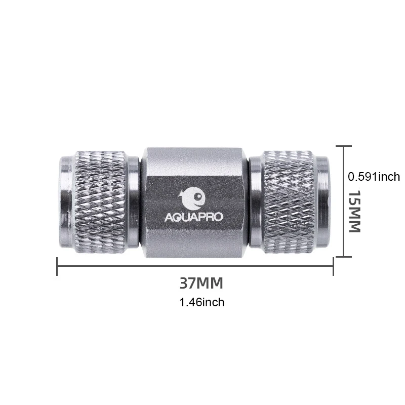 CO2 Aluminiumalloy Check Valve Aquarium Accessories Fish Tank Supplies Equipment Akvarium Checker Terrarium Fishbowl Cylinder - Image 3