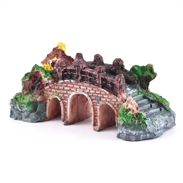 Aquarium Artificial Bridge Ornaments Resin Fish Tank  Artificial Landscaping Rockery Bridge Decorations Aquarium Decor Supplies - Image 5