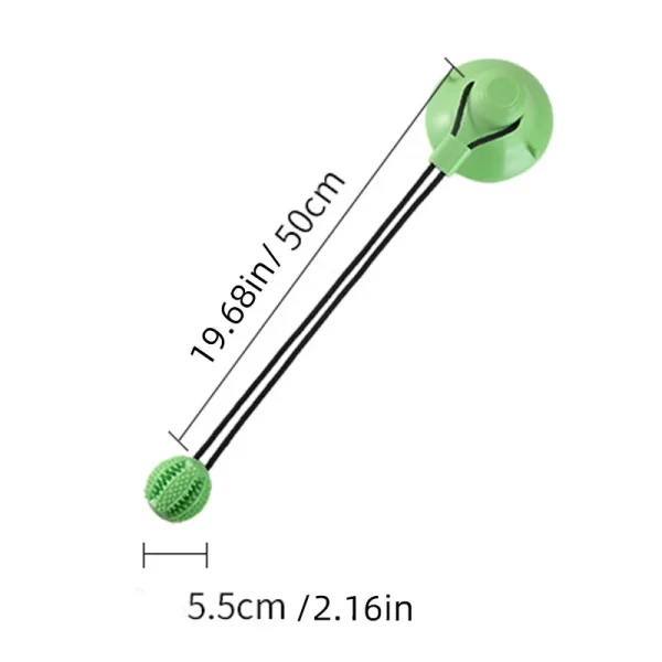 Interactive Suction Cup Dog Toy with Sound and Treat Dispensing - Durable Rubber Ball for Training and Tug-of-War Fun - Image 6