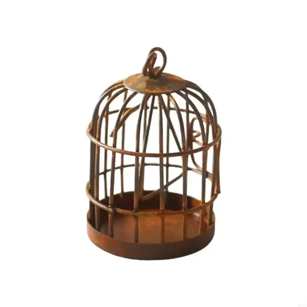 R6FD Delicate Birdcage Educational Toy Birdcage Cage Model Table Desk Model for Collection Miniatures Model - Image 7