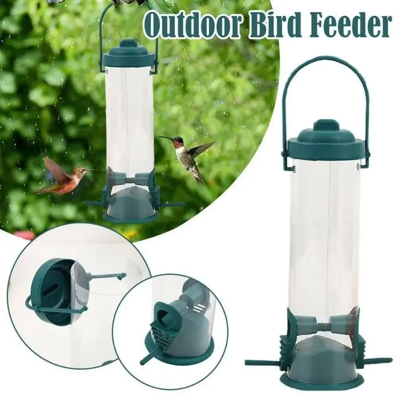 Wild Bird Seed Feeder Outdoor Suspended Feeder Portable Bird Food Dispenser Bird Accessories Pet Supply Outdoor Courtyard Garden - Image 4