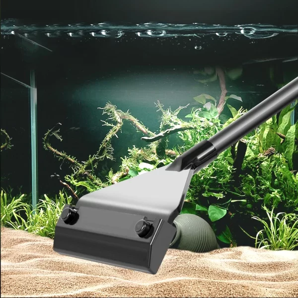 Fish tank cleaning tool Flat sand and algae removal dual-use Glass algae removal scraper with 5 blades Aquarium cleaning tool - Image 2