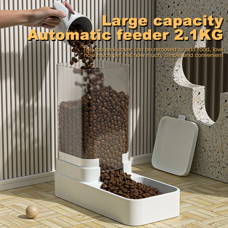Automatic Cat Feeder & Water Dispenser with Gravity Food Storage Container for Cats and Dogs - Image 8