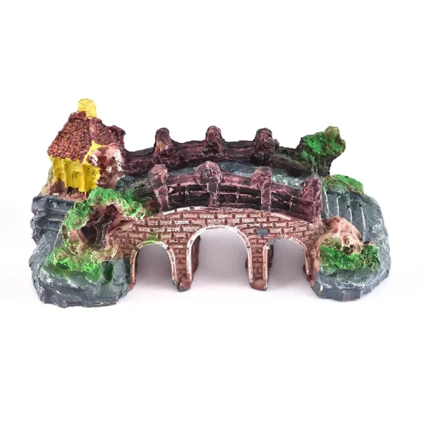 Aquarium Artificial Bridge Ornaments Resin Fish Tank  Artificial Landscaping Rockery Bridge Decorations Aquarium Decor Supplies - Image 6