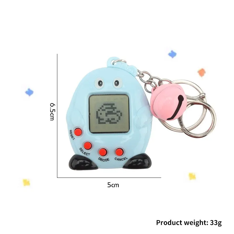 1PCs Tamagotchi Electronic Pets Gift Keyring Pets Toys Gift Penguins Mini Portable Retro Handheld Game - Image 4