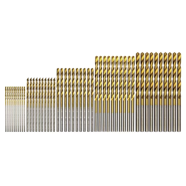 50pc Titanium Plated Twist Drill Set 1-3mm Small Drill Bit Electric Drill Drill Tool DIY Woodwork Drill and Open Drill Bit - Image 2