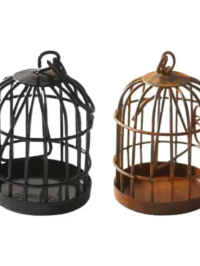 R6FD Delicate Birdcage Educational Toy Birdcage Cage Model Table Desk Model for Collection Miniatures Model