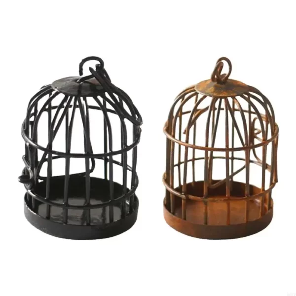 R6FD Delicate Birdcage Educational Toy Birdcage Cage Model Table Desk Model for Collection Miniatures Model