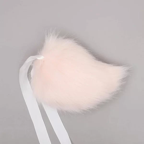 Soft Artifical Plush Bunny Tail Halloween Party Animal Tails Black Rabbit Tail Halloween Party Cosplay Accessories Costume Props - Image 10