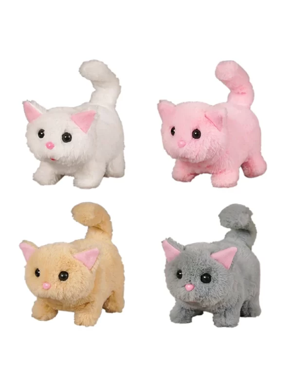 Electronic Pets Plush Cats American Shorthair Interactive Simulation Cat Toys Walking Wagging Tail With Sound Stuffed Animals - Image 7