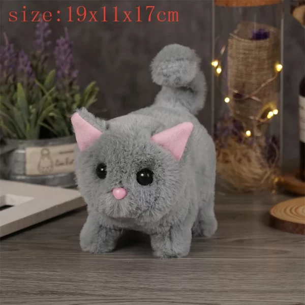 Electronic Pets Plush Cats American Shorthair Interactive Simulation Cat Toys Walking Wagging Tail With Sound Stuffed Animals - Image 2