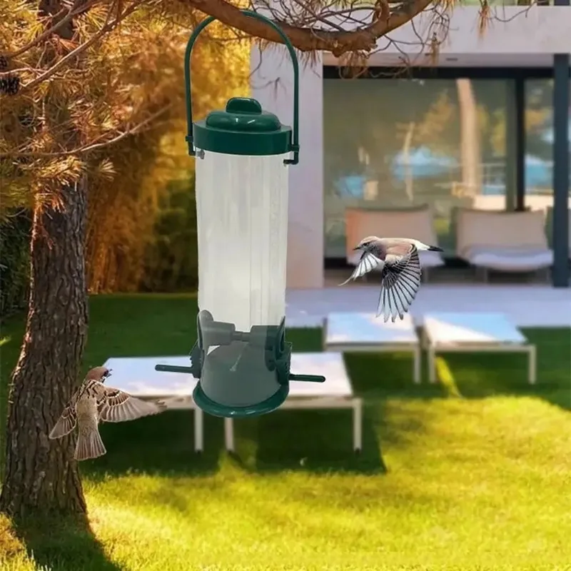 Wild Bird Seed Feeder Outdoor Suspended Feeder Portable Bird Food Dispenser Bird Accessories Pet Supply Outdoor Courtyard Garden - Image 2