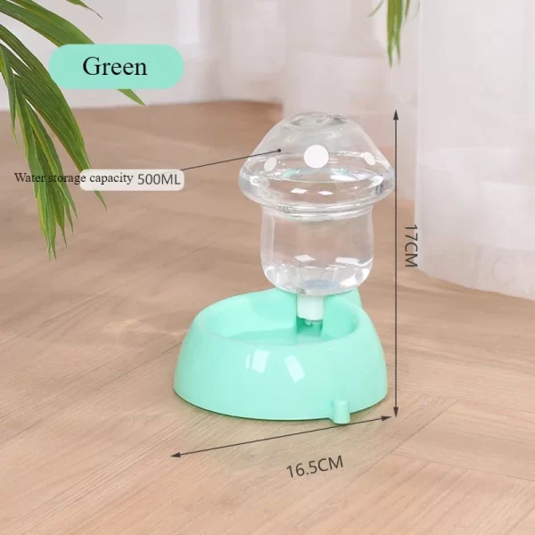Cat Pet Automatic Feeder Water Dispenser Cute Mushroom Large Capacity Food Container Anti Spill Pet Bowl Water Storage supplies - Image 7