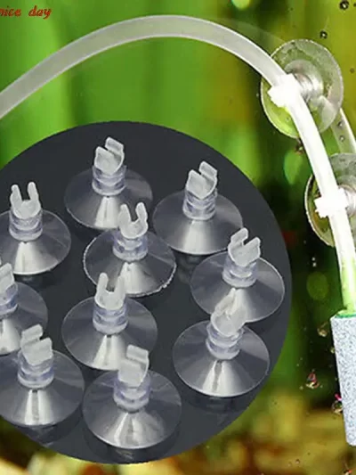 10pcs Rubber  Aquarium Fish Tank Suction Cup Sucker Holders for Air Line Tube Hose Pump