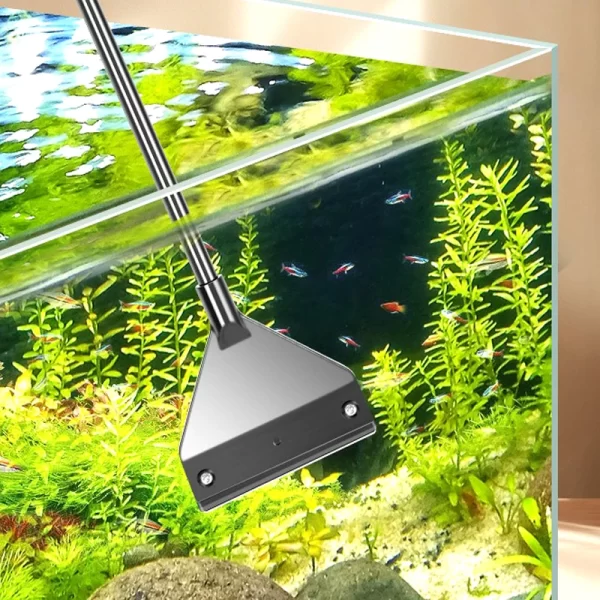 Fish tank cleaning tool Flat sand and algae removal dual-use Glass algae removal scraper with 5 blades Aquarium cleaning tool - Image 12