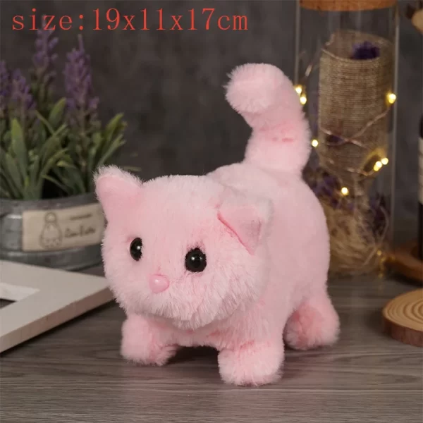 Electronic Pets Plush Cats American Shorthair Interactive Simulation Cat Toys Walking Wagging Tail With Sound Stuffed Animals - Image 4