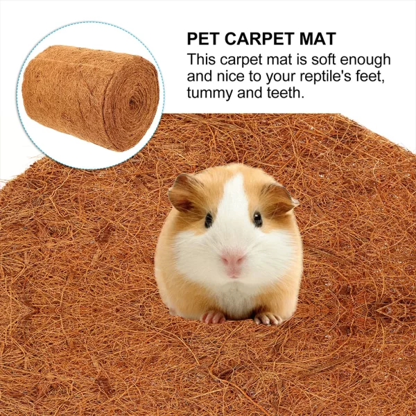 Reptile Carpet Coconut Palm Mat Animal Area Rugs Pet Carpet Reptile Terrarium Liner Insect Fiber Plant Coir Fibre Supplies - Image 4