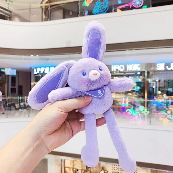 Pull The Rabbit Basket Stuffers Rabbit Keychain Pull Up Rabbit Plush Toys Soft Plushie Toys Stress Relief Rabbit Toy Birthday - Image 14