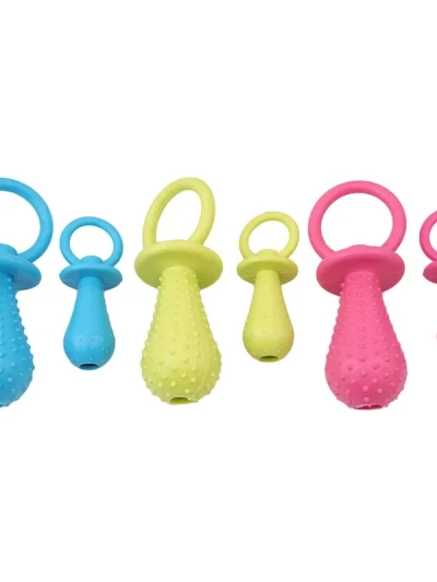Pet Rubber Pacifier Dog Toy Interactive Rubber Soother Pet Dog Cat Puppy Elasticity Teeth Dog Chew Toys Tooth Cleaning Toy