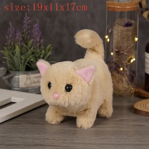 Electronic Pets Plush Cats American Shorthair Interactive Simulation Cat Toys Walking Wagging Tail With Sound Stuffed Animals - Image 5