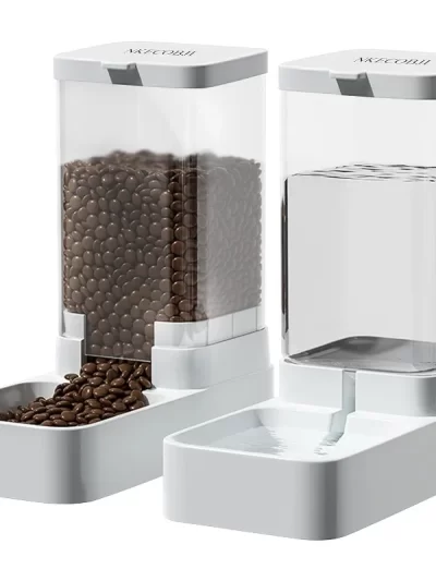 Pet Automatic Feeder Gravity Dispenser Food Storage Bucket Large Capacity Food Grade Materials Simple Cleaning for Cat Dog