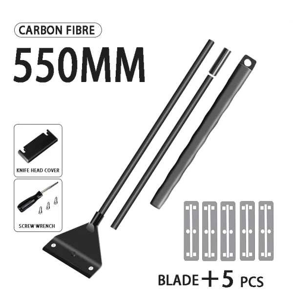 Fish tank cleaning tool Flat sand and algae removal dual-use Glass algae removal scraper with 5 blades Aquarium cleaning tool - Image 7