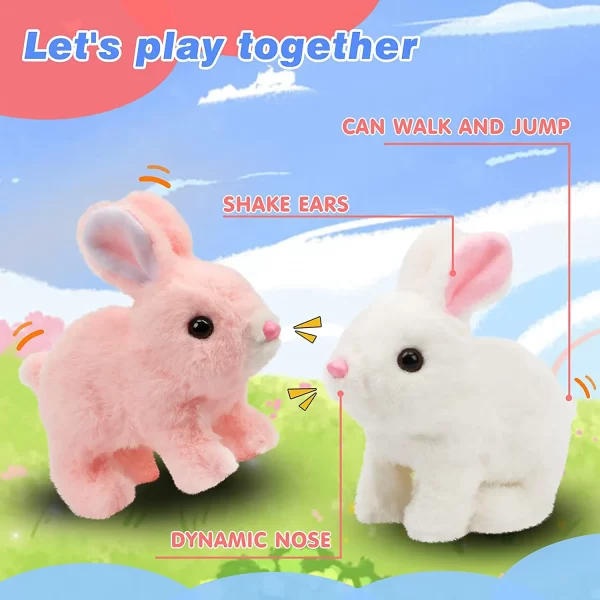 Cute Interactive Electronic Pet Rabbit Toy – Sound and Action Features for Fun Playtime Perfect Gift for Kids Desktop ornaments - Image 5