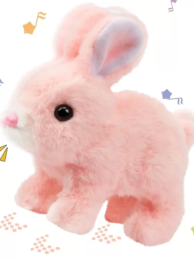 Cute Interactive Electronic Pet Rabbit Toy – Sound and Action Features for Fun Playtime Perfect Gift for Kids Desktop ornaments