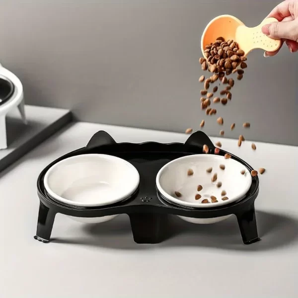 1pc Cat Food Bowl Set Pet Drinking Water Feeding Integrated Food Bowl Overhead Cat Bowl Non-slip Stand Cat Bowl Rack - Image 5