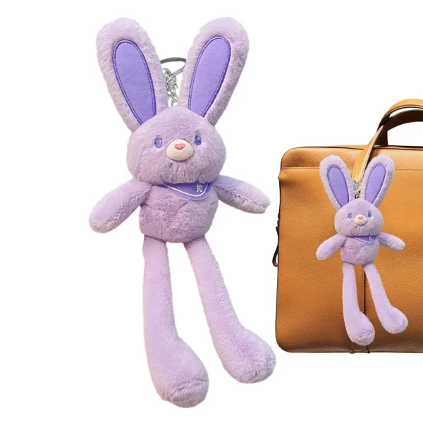 Pull The Rabbit Basket Stuffers Rabbit Keychain Pull Up Rabbit Plush Toys Soft Plushie Toys Stress Relief Rabbit Toy Birthday - Image 12