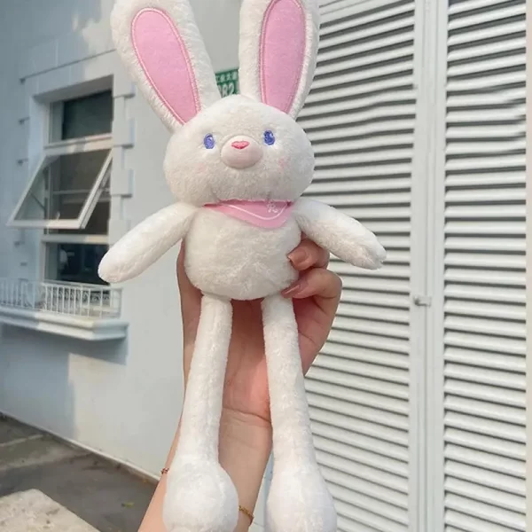 Pull The Rabbit Basket Stuffers Rabbit Keychain Pull Up Rabbit Plush Toys Soft Plushie Toys Stress Relief Rabbit Toy Birthday - Image 2