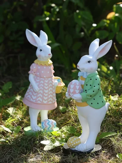 Beautiful Lovely Rabbit Decoration Resin Arts And Crafts Gift Decoration Decoration Living Room Tabletop Window Decoration