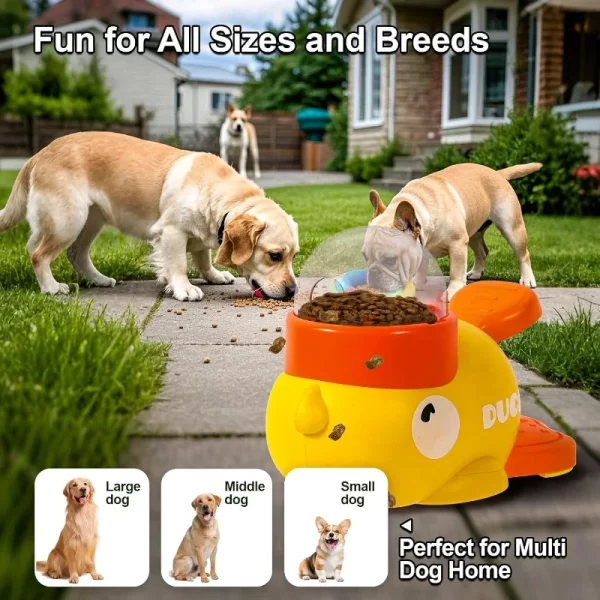 Smart Auto Feeder Interactive Pet Toy for Cat & Dog Dual Slot Timed Food Dispenser with Squeaky Ball Automatic Treat Machine - Image 5