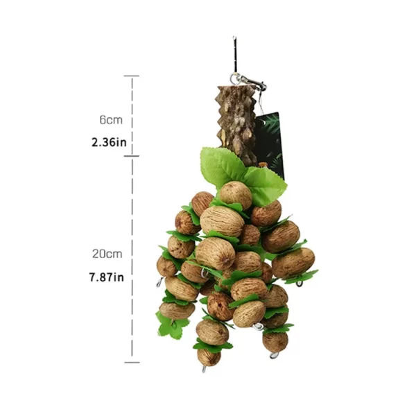 Bird Chewing Toy Parrot Cage Bite Toys Wooden Blocks Nuts Strings Toy for Small and Medium Birds Parrots Bird Supplies - Image 6