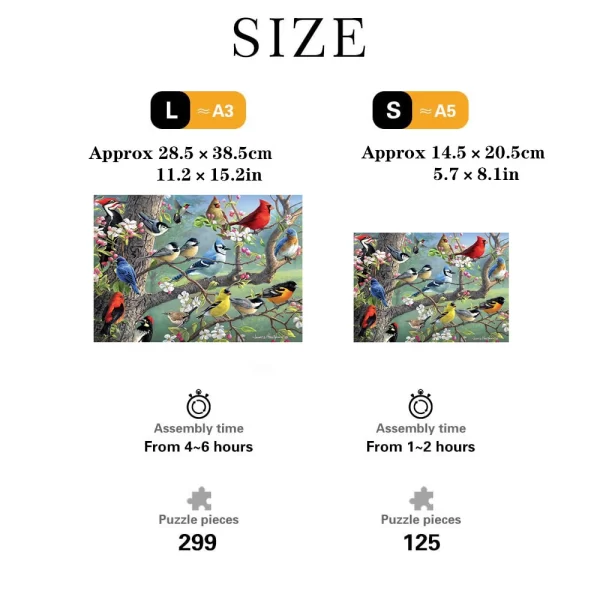 Bird Flock Wooden Jigsaw Puzzle Art, Unique Animal Shaped Pieces, DIY Leisure Game Fun Toy Gift Suitable Family Friends - Image 2