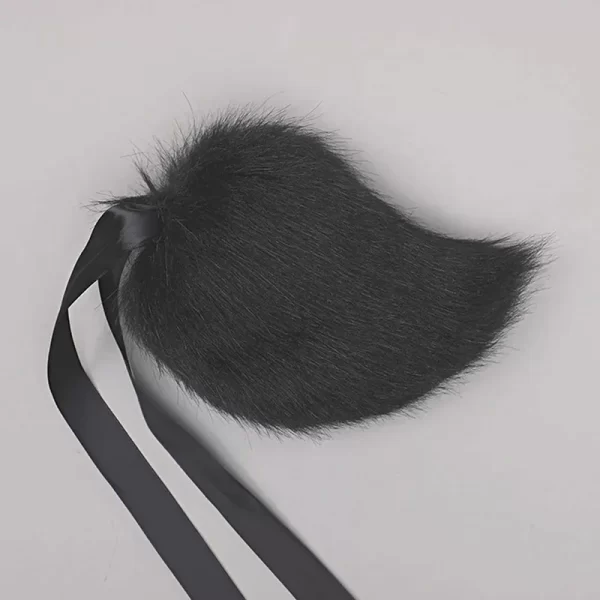 Soft Artifical Plush Bunny Tail Halloween Party Animal Tails Black Rabbit Tail Halloween Party Cosplay Accessories Costume Props - Image 7