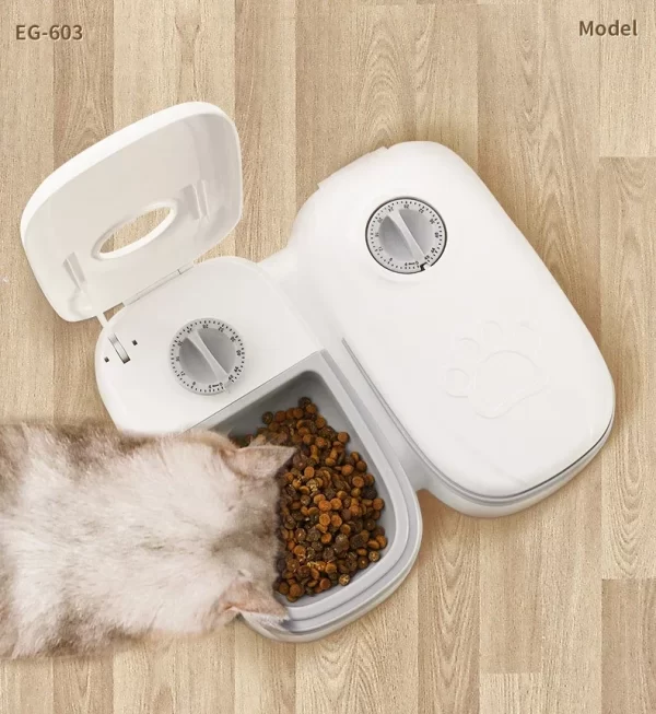 Pet Automatic Timing Feeder 700ML Large Capacity Dry Wet Food Container Electric Dog Double Dish Bowl For Cats Dogs Feeders Bowl - Image 14