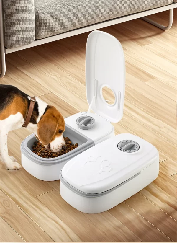 Pet Automatic Timing Feeder 700ML Large Capacity Dry Wet Food Container Electric Dog Double Dish Bowl For Cats Dogs Feeders Bowl - Image 8