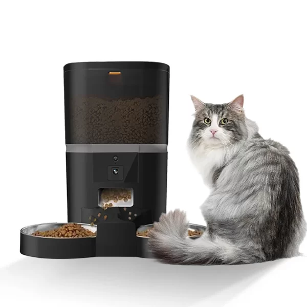 4L Automatic Smart Cat Pet Feeder For 2 Small Animals Food Dispenser Dog Feeding With Camera Voice Video Recording Food Bowl - Image 7