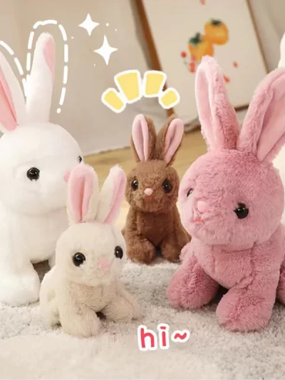 Rabbit plush toy plush animal rabbit doll simulation rabbit children's toys birthday Christmas gift girl boy