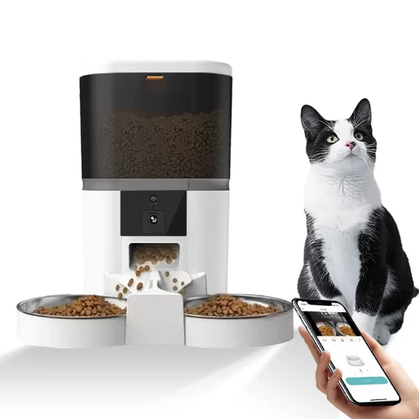 4L Automatic Smart Cat Pet Feeder For 2 Small Animals Food Dispenser Dog Feeding With Camera Voice Video Recording Food Bowl - Image 13