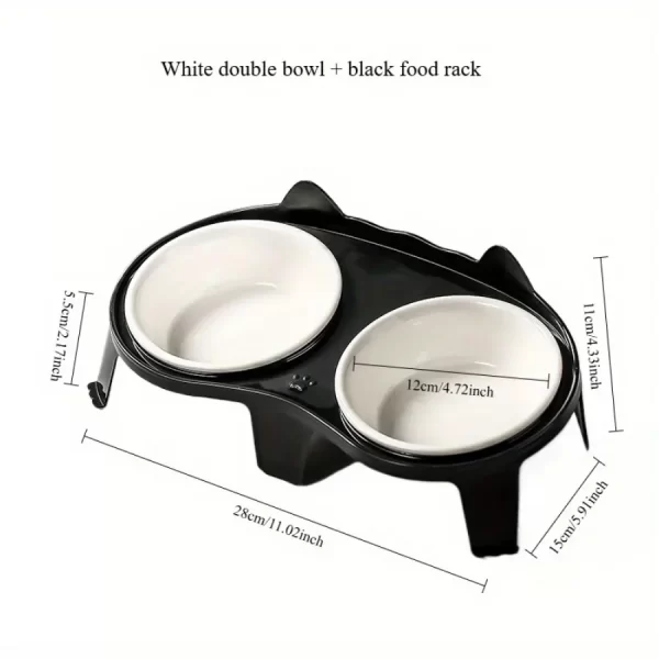 1pc Cat Food Bowl Set Pet Drinking Water Feeding Integrated Food Bowl Overhead Cat Bowl Non-slip Stand Cat Bowl Rack - Image 4