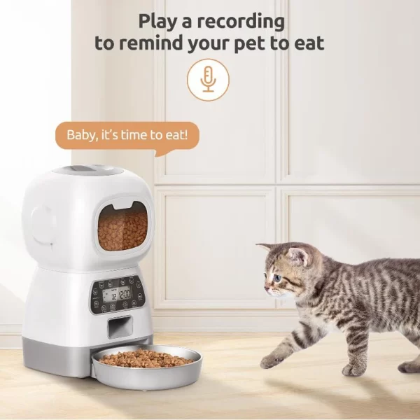 3.5L Automatic Pet Feeder For Cats WiFi Smart Swirl Slow Dog Feeder With Voice Recorder Large Capacity Timing Cat Food Dispenser - Image 13