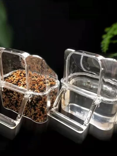 Bird Food Container Feeder Seed Food Container for Cage Accessories for Budgerig
