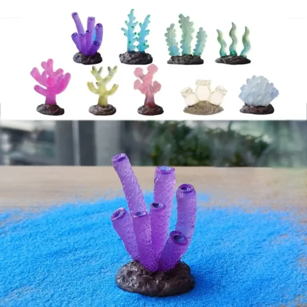 Undersea Artificial Fake Coral Water Plants Landscape Fish Tank Luminous Simulation Coral Aquarium Decoration Micro Ornaments - Image 3