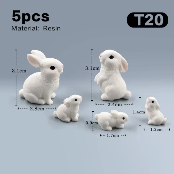 2025 Hot Easter Cute Rabbit Figurine Diy Landscape Home Kawaii Room Decor Miniature Fairy Garden Decoration Accessories Modern - Image 8