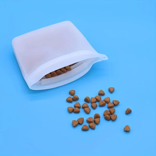 Silicone Dog Food Storage Bag - Portable and Convenient Pet Treat and Training Bag - Image 6