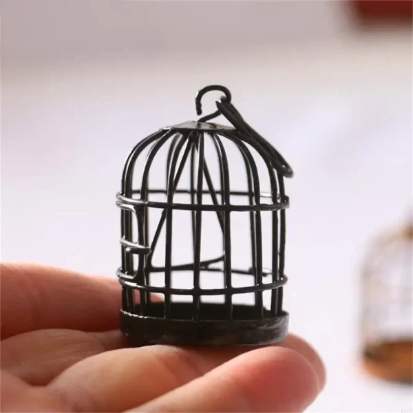 R6FD Delicate Birdcage Educational Toy Birdcage Cage Model Table Desk Model for Collection Miniatures Model - Image 11