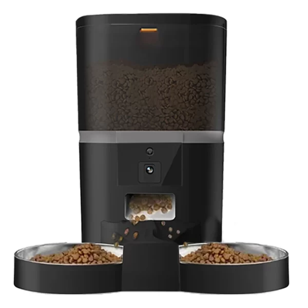 4L Automatic Cat Feeder Smart Pet Feeder For Cats Small Dogs Food Dispenser With Camera Recorder Timing Quantitative Double Bowl - Image 6